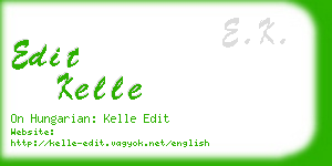 edit kelle business card